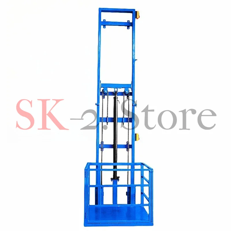 Electric hydraulic small lift lift elevator elevator with rail type, simple warehouse and factory household lifting platform