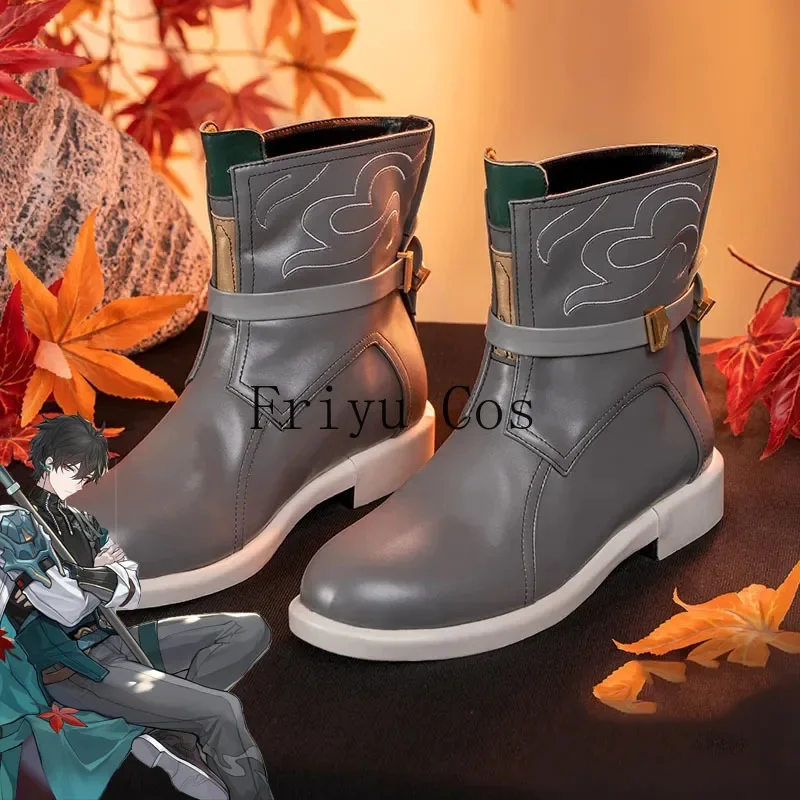 Honkai: Star Rail Dan Heng Cosplay Shoes Leather Boots Combat Unisex Halloween Party Adult Boots Clothing Prop Accessories