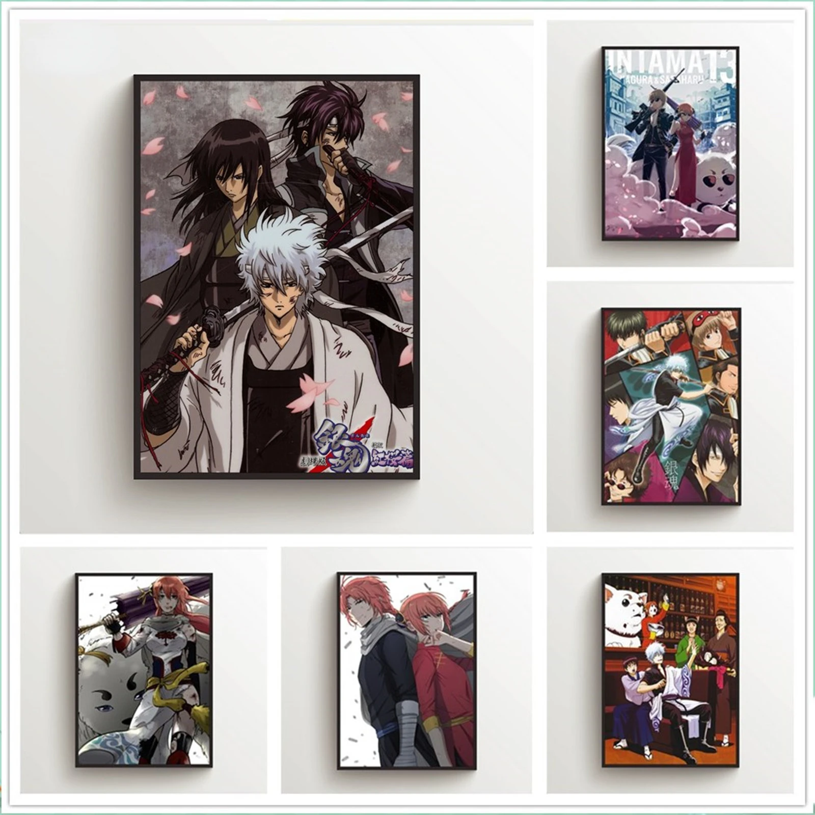 Diamond Painting Gintama Sakata Ginto Kagura Anime 5D DIY Diamond Mosaic Diamond Embroidery Cross Stitch Kit Home Decor Art