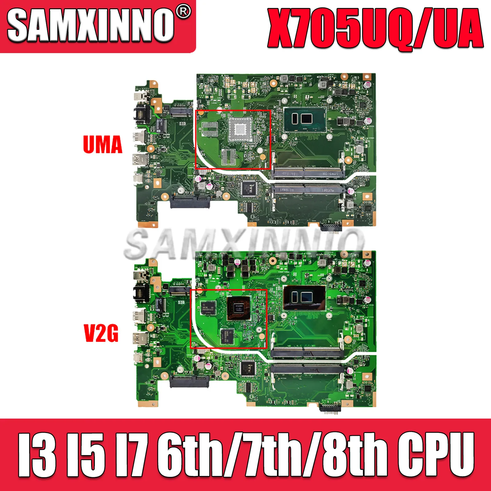 

Материнская плата SAMXINNO X705UQ X705UV X705UB X705UN X705UBP X705UQ X705UA материнская плата для ноутбука 4415 I3 I5 I7 7-го/8-го поколения 100% тест