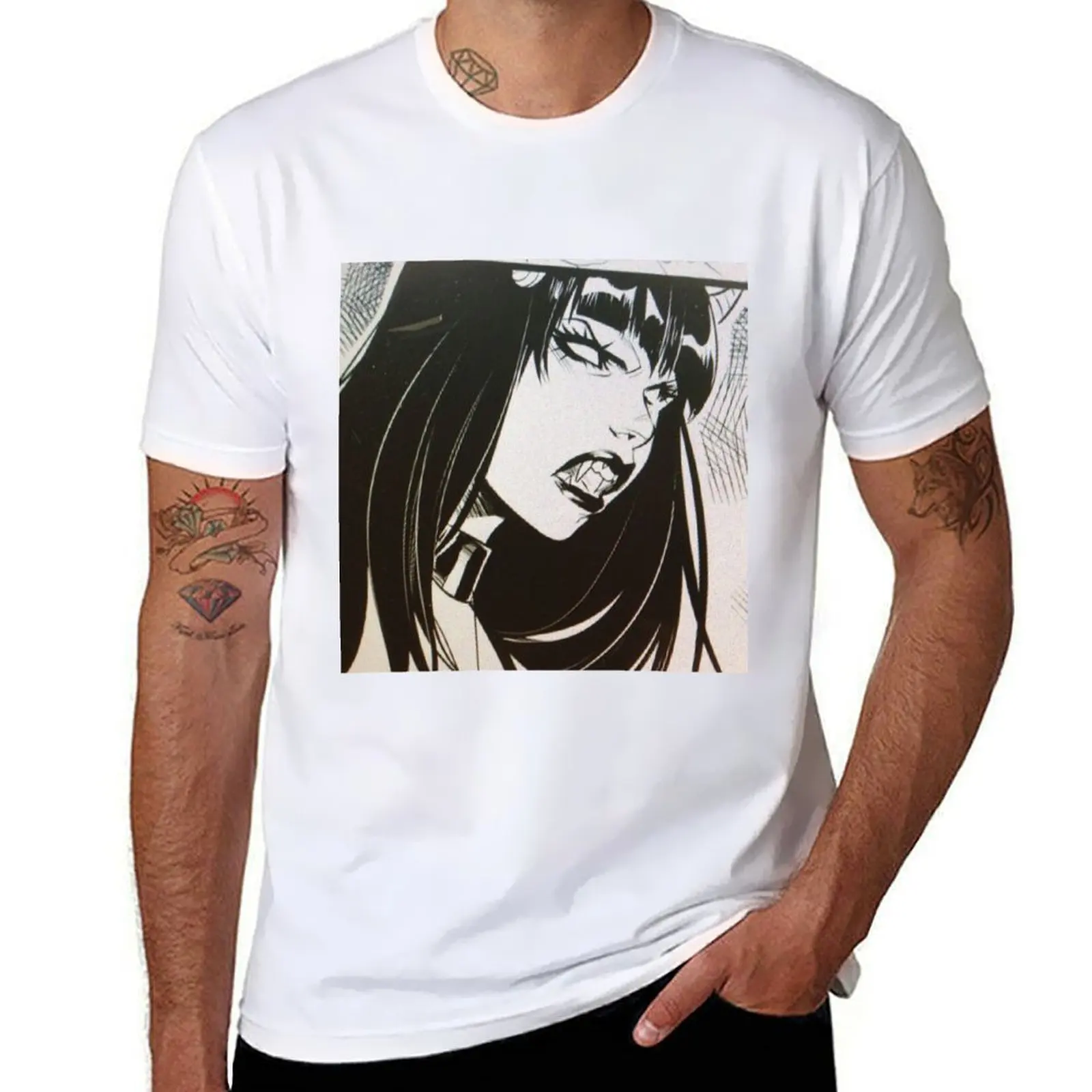 

VAMPIRE GIRL T-Shirt cotton tshirt 100% t shirts for man pack cotton T-Shirt