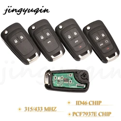 Jingyuqin 2/3/4/5 Bottoni Chiave A Distanza Auto FAI DA TE Per OPEL/VAUXHALL Astra J Corsa E Insignia Zafira C 2009-2016 315/433 MHz PCF7937E