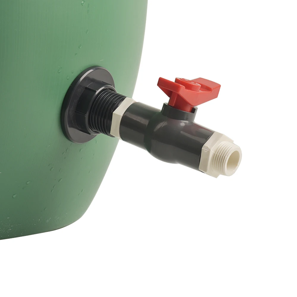 G1/2, G3/4, G1 Male Thread Ball Valve with PVC Bulkhead Fitting - PVC Plumbing Valve for Irrigation Systems