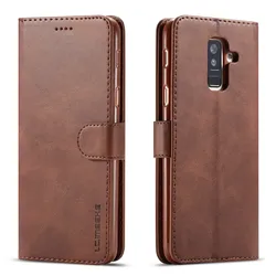 AZNS Case for Samsung Galaxy A6 magnetic attraction PU Leather Case for Samsung Galaxy A6 Plus A6+ 2018 Holster Wallet Case