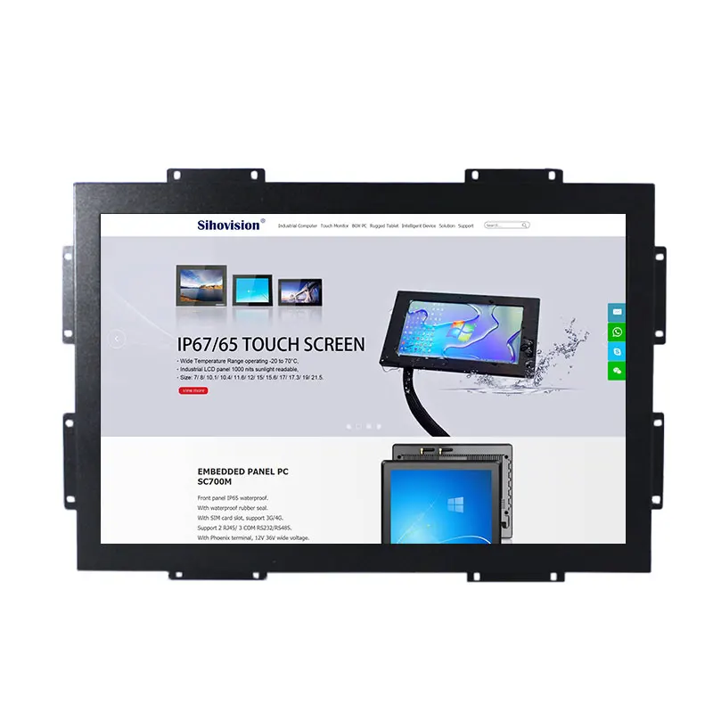 24 Inch Capacitive Touch Screen Monitor Open Frame LCD Industrial Monitor