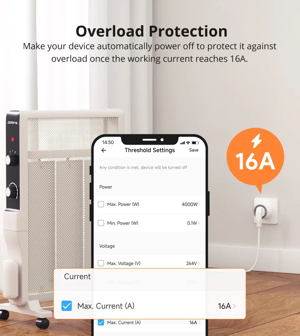 Sonoff S60 WiFi Smart Plug Wireless Smart Socket Overload Protection Time Smart Scene Remote Control via eWeLink Google Alexa