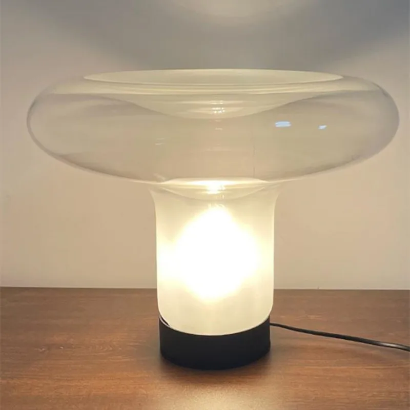 Modern LED Glass Table Lamp Design  Table Lamp For Bedroom Living Room Study Hotel Decor Minimalist Mushroom Table Light Fixture