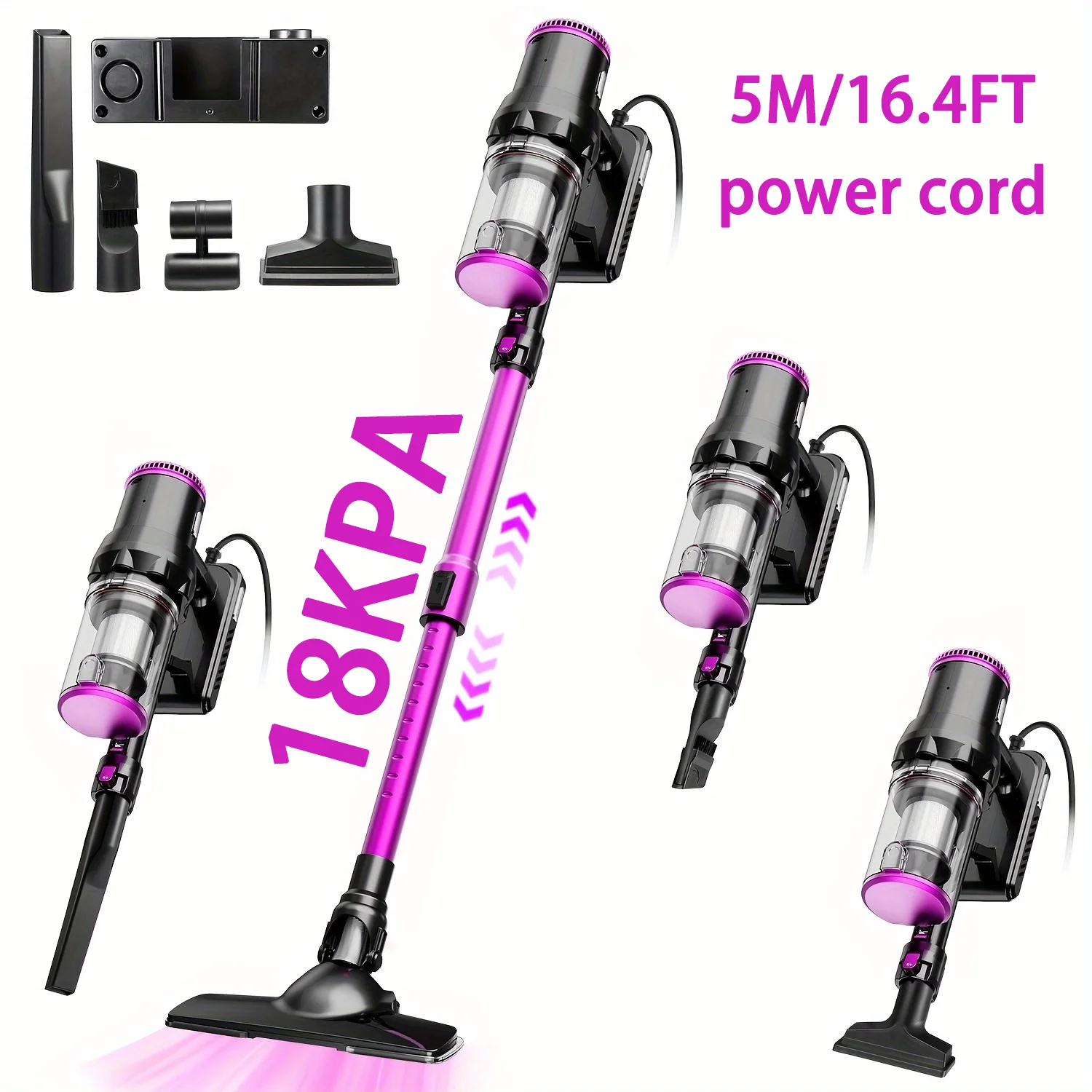 كابل أسبرادور دي مانو كون 500 وات كفوريل شفط دي 18 كيلو باسكال، باو رويدو، ليجيرا واي سين بولسا، فلتر HEPA، أسبرادور دي فار #6