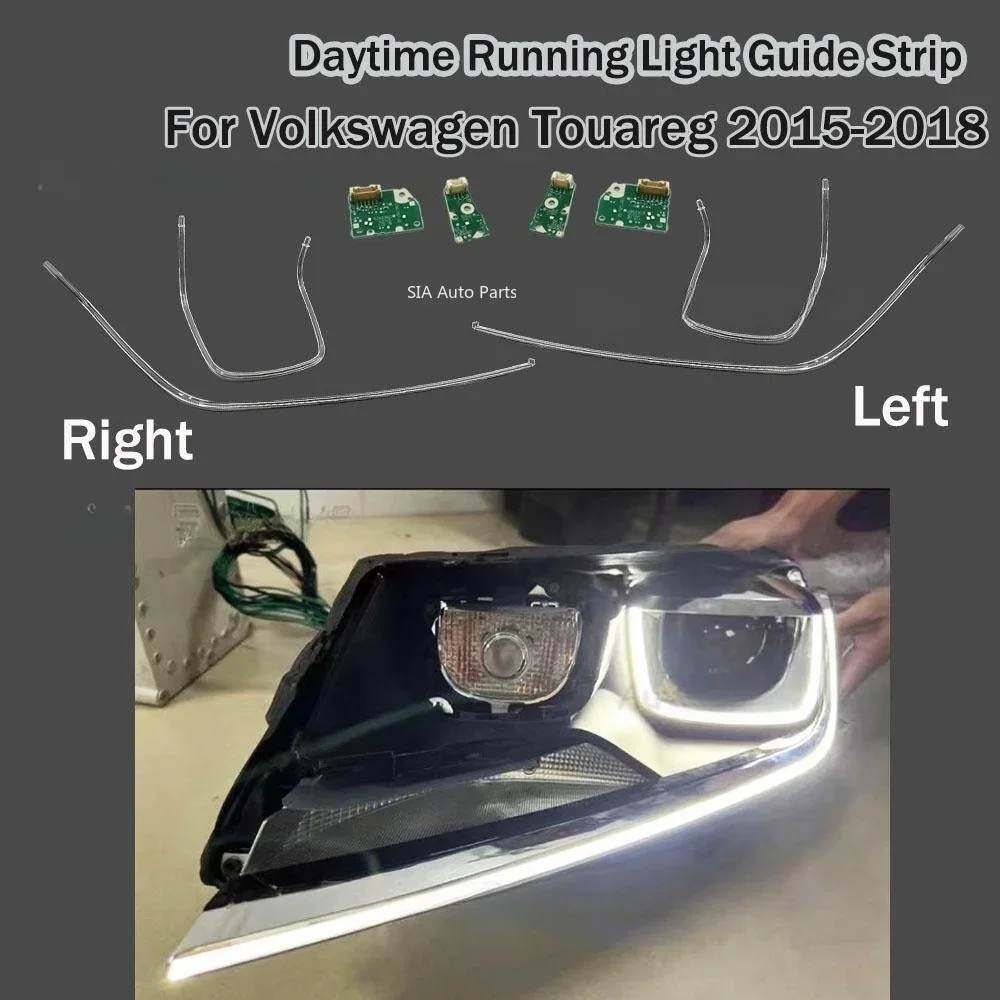 

For Volkswagen Touareg 2016 2017 2018 LED DRL Chip Headlight Light Guide Plate Daytime Running Light Tube Circuit Board Chip