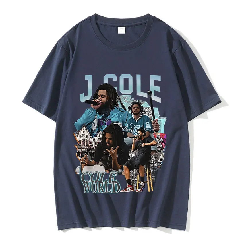 2023 New J Cole Vintage Graphic Tee Shirt Men\'s Hip Hop Rapper Streetwear T-Shirt Men Women Cotton Short Sleeve Oversized Tees