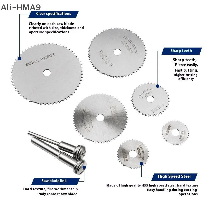 

Новинка 2024 года, 1 комплект, высокоскоростная стальная циркулярная пила, режущий диск, вращающийся сверлильный инструмент, аксессуары