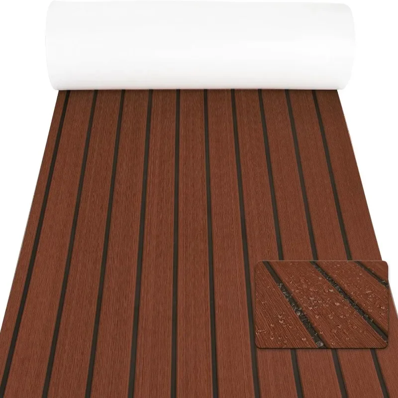 Brown striped EVA yacht anti-skid mat, DIY boat floor mat, yacht floor mat, deck anti-skid mat