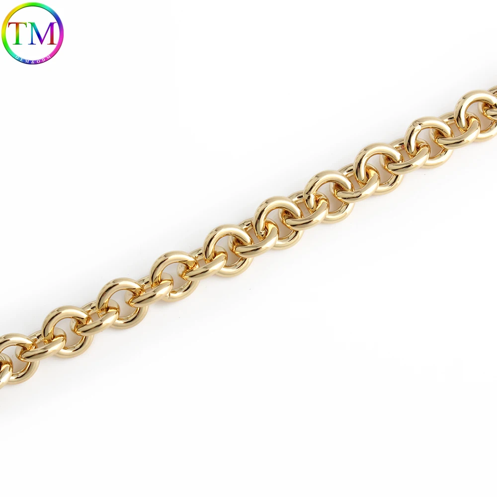 1-5-10PCS 129CM Gold Copper Bag Chains Strap Metal Chain For Women Bag Crossbody Shoulder Belt Handle Wrap Chain Accessories