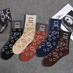 Occident Fashion Women Short Socks Cotton Middle Tube INS Style