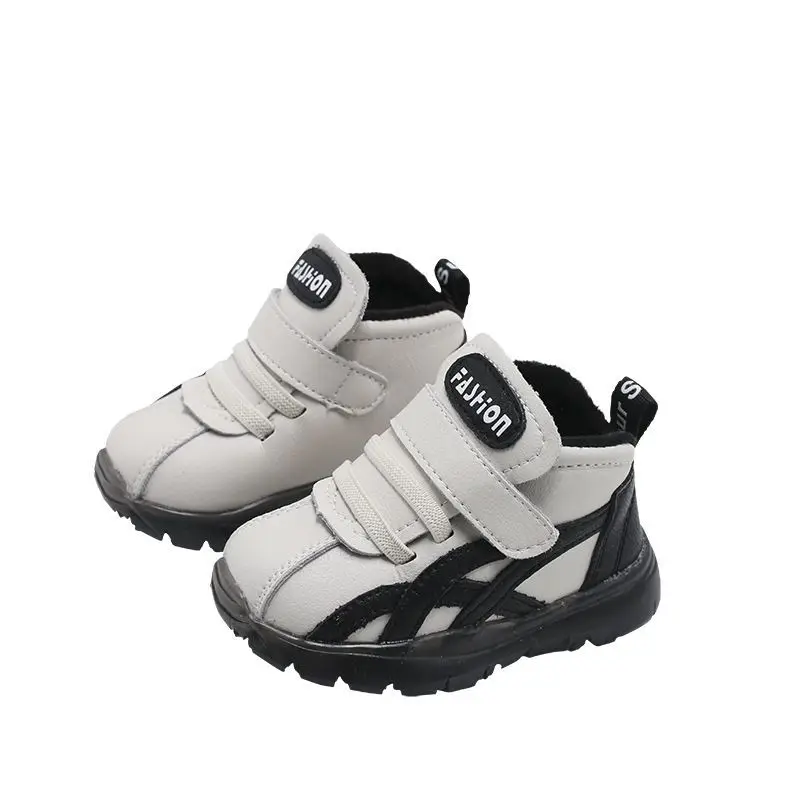 شتاء 2026 جديد طفل حذاء طفل صغير لمدة 1-2 سنة صبي فتاة صوف مبطن مشوا لأول مرة دافئ مع نعل ناعم غير قابل للانزلاق #6