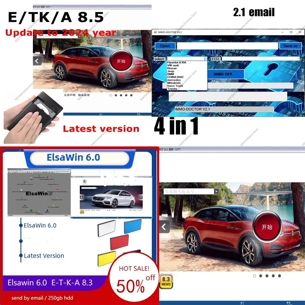 

hot ETK A 8.5 Group Vehicles Electronic+DOCTOR V2.1 With Unlimited+ELSAWIN 6.0 E T/ K 8 .3 Newest for A-udi Group Vehicles Elec