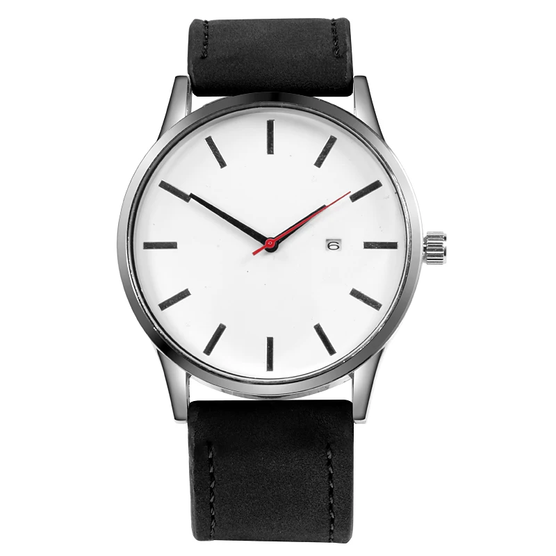 2020 Fashion Minimalist Watches Men Sports Watches Leather Band Quartz Watches No Logo Men Watches Gifts Cheap Price Dropship