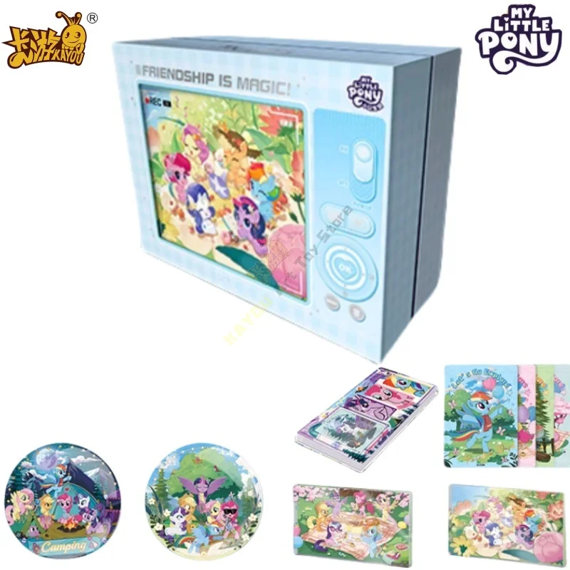 

KAYOU Genuine My Little Pony Card Friendship Eternal Carlin Adventure Gift Box Peripheral Badge Card Book Toy Gift Original Box