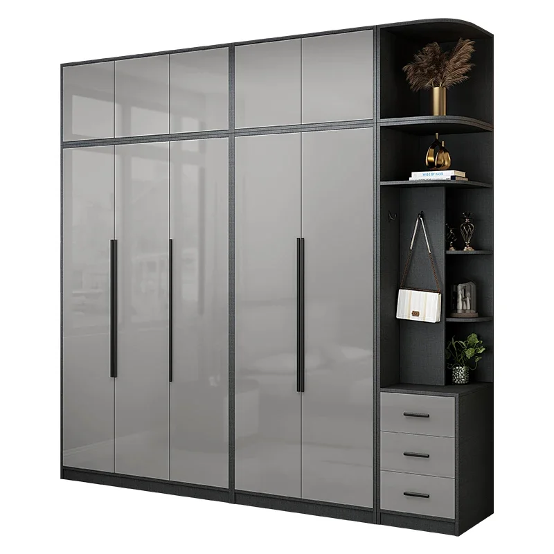 

Solid wood luxury door-to-door wardrobe Nordic modern minimalist master bedroom household size apartment combination