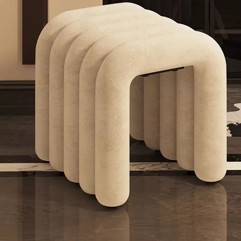 Living Room Foot Stool Vanity Chair White Lounge Salon Space Saving Bedroom Floor Foot Stool Italian Muebles Tabouret Furniture