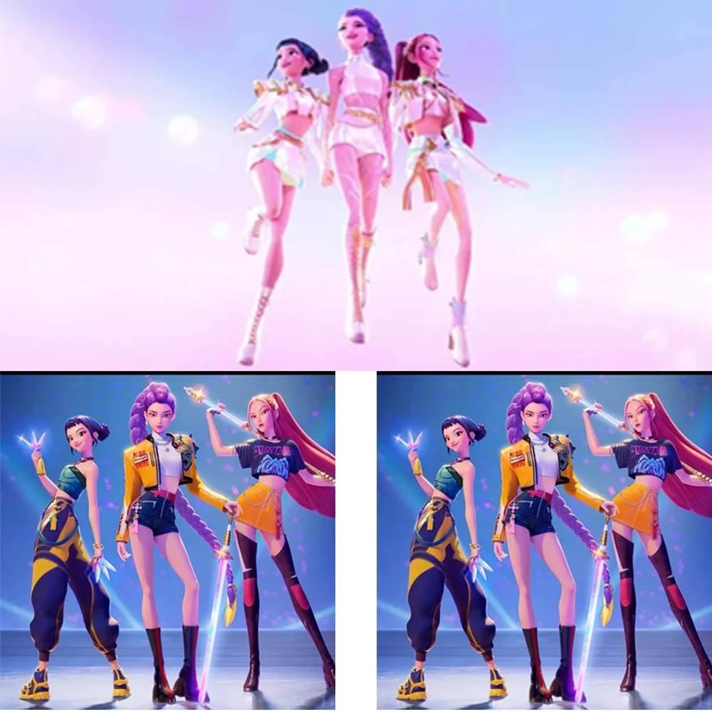 جديد ألعاب الدمى الفينيل Kpop شيطان الصيادين عمل الشكل لعبة رومي ميرا زوي جميلة الأميرة طفلة البلاستيك لتقوم بها بنفسك لعبة للفتيات #3