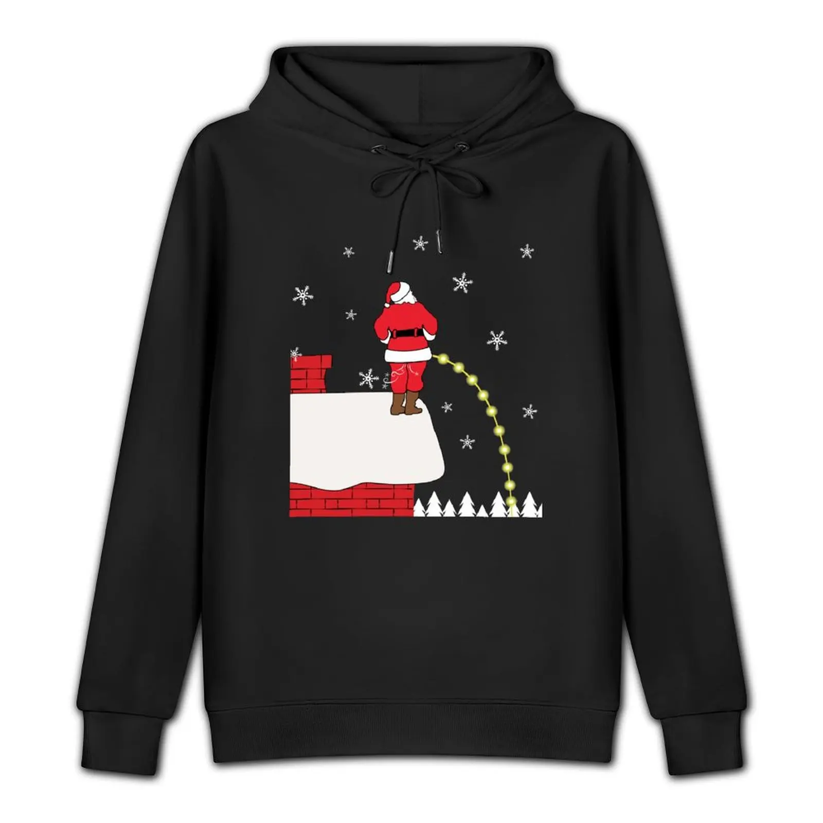 Inappropriate Christmas Santa pee Pullover Hoodie men clothing hooded shirt japanese style hoodie streetwear