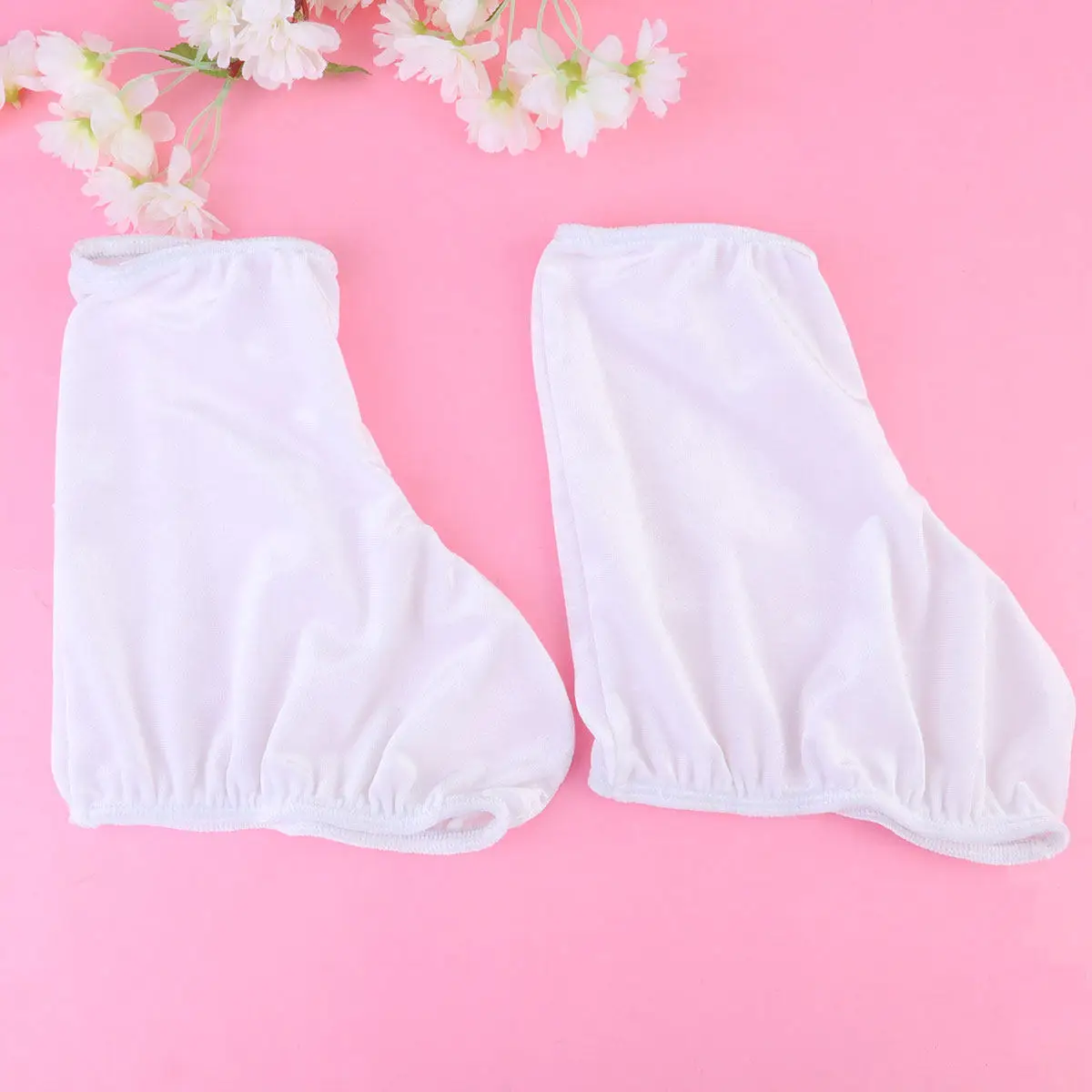 Skate Boot Cover for Ice Skating Sports Elastic Stretchable Moisture Wicking Protector Sleeve Size L White Universal Fit Hockey
