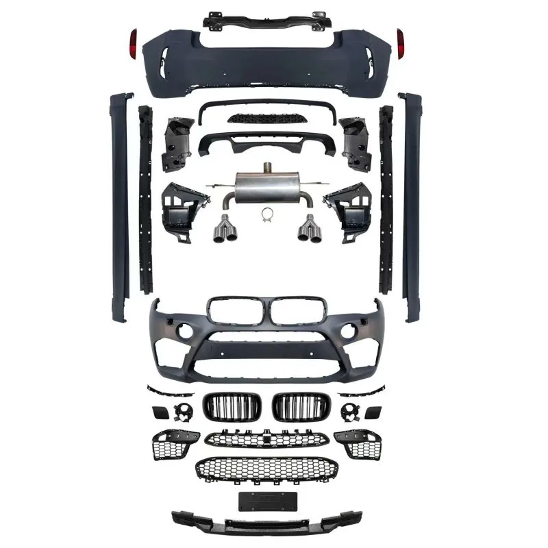 For BMW X6 F16 X6M Style Full Body Kit Bumper Cover Exhaust Surround Modification Upgrade Accessories