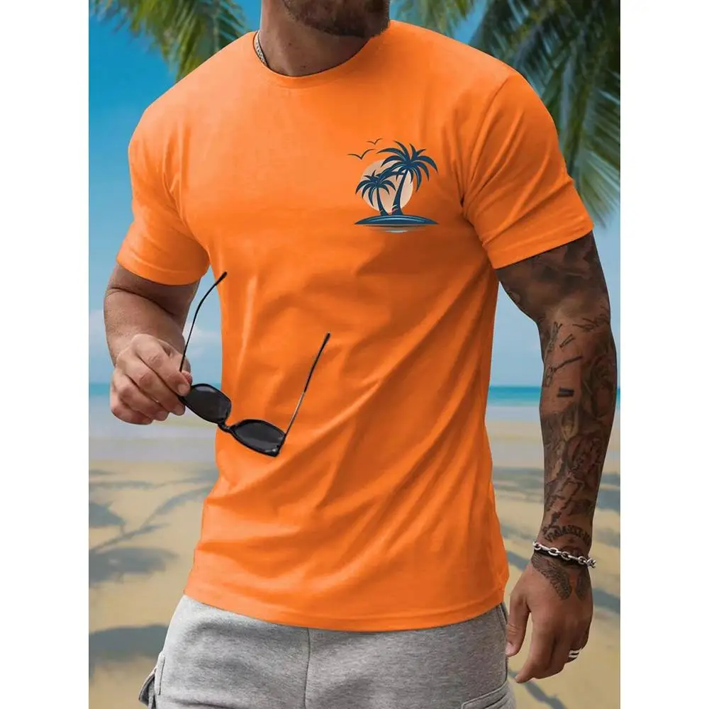 

Summer Everyday Casual Men's Short-sleeved Top Outdoor Beach Men's T-shirt Street Fashion Men's Crew Neck T-shirt 3D Print