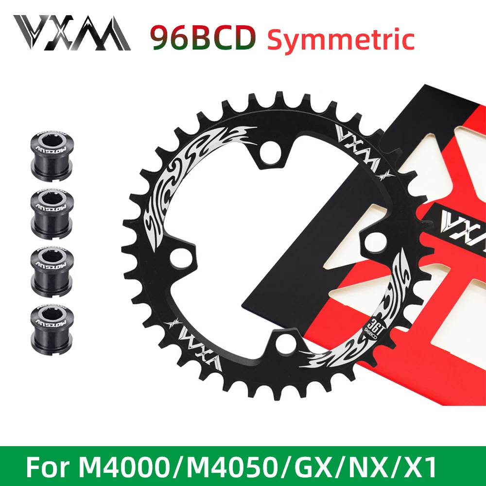 VXM Chainring 96BCD Round for Alivio 32t 34t 36t 38t Tooth Single Tooth Plate MTB Mountain Bike 96 BCD M4000 M4050