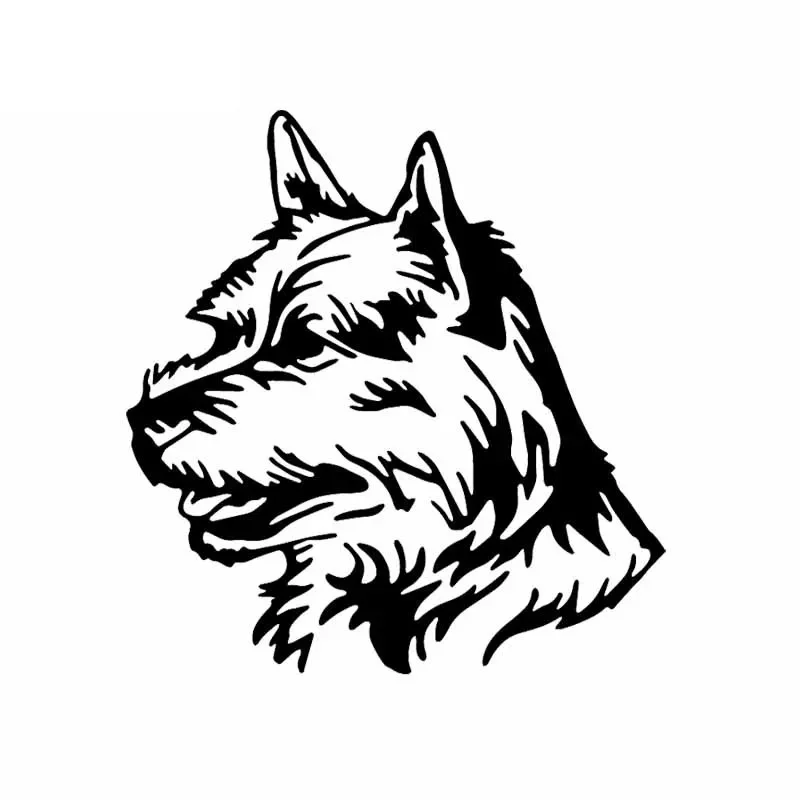 

Car Sticker Norwich Dog Face Pet Animal Dog Breed PVC Car Decoration Accessory Sticker Waterproof Black/white,14cm*10cm