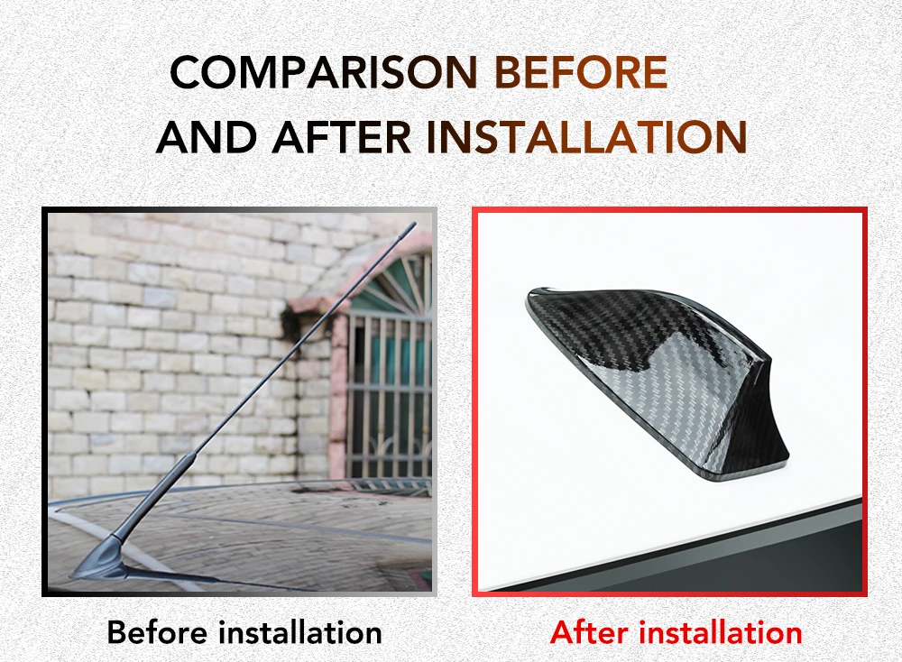 سيارة ألياف الكربون القرش زعانف هوائي غطاء لسيارات BMW E30 E34 E36 E39 E46 E60 E61E87 E90 E83 F10 F20 F21 F30 F35 E84 M3 M5 #6