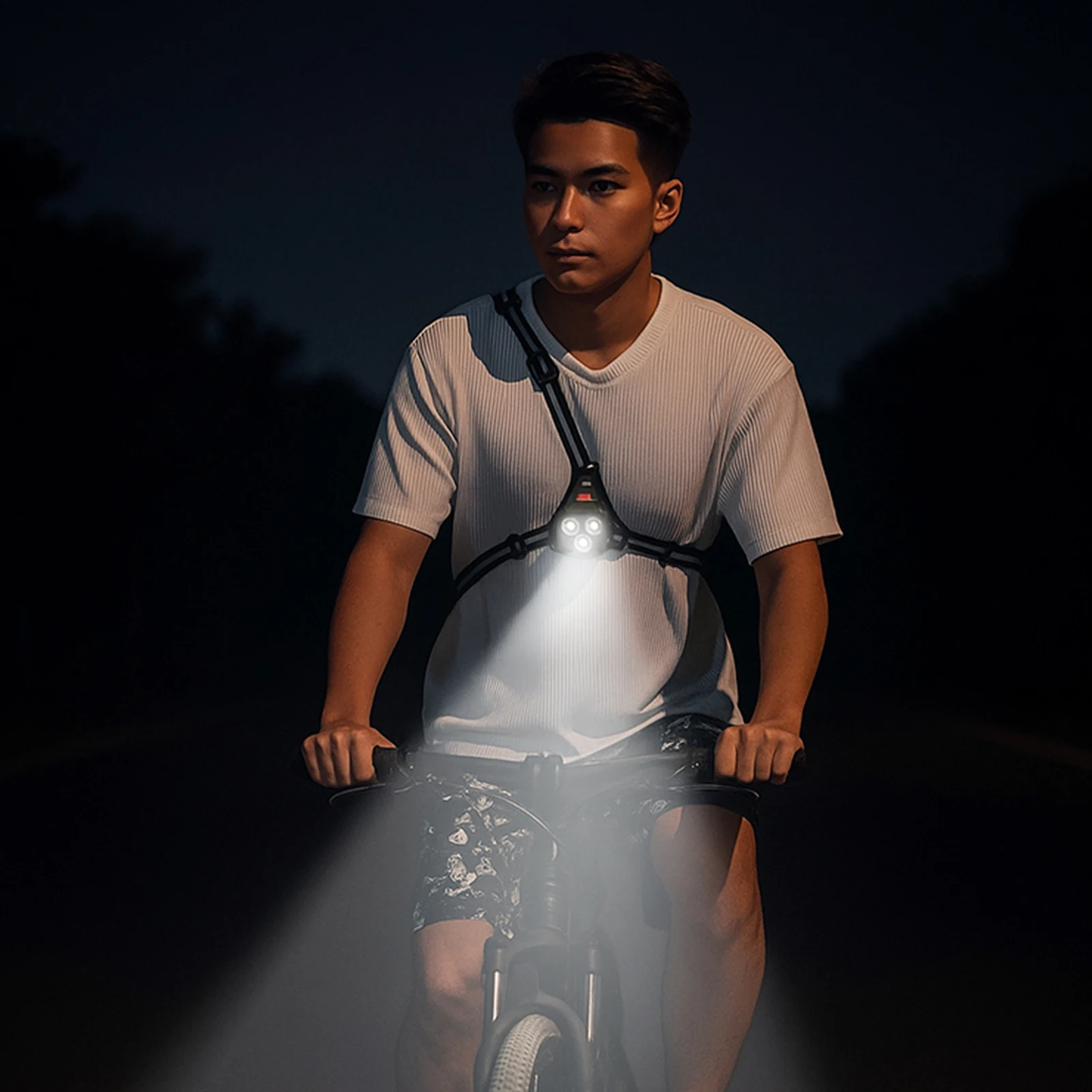 

Светодиодный передний многолампа на груди, красный предупреждающий USB перезаряжаемый ночной ходовой фонарь, треугольный светоотражающий ремень, задний фонарь, светильник для рюкзака