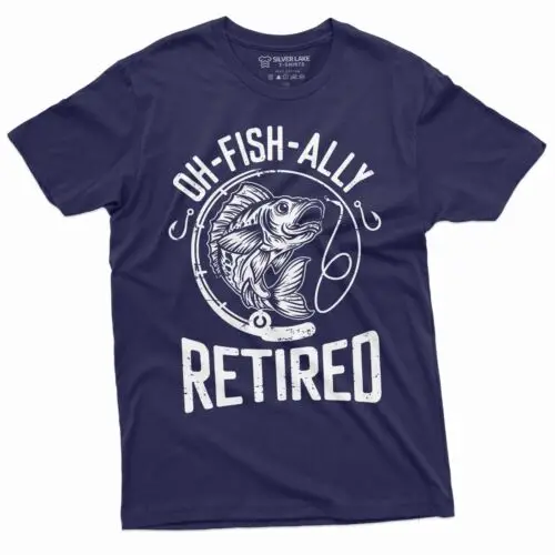 Oh-Fish-ally retired mens T-shirt Retirement Fishing Gifts Retired Fisherman Tee