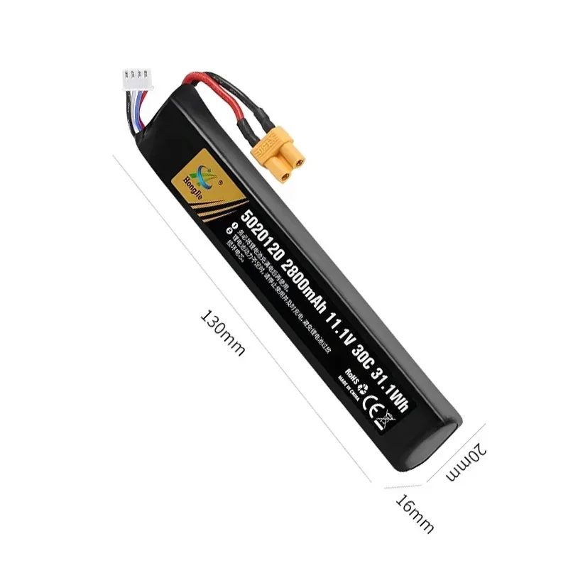 5020120 bateria Lipo miękki pocisk pistolet akumulatorowy 11.1V 2800mah 30C T/SM/XT30 do pistoletu pneumatycznego Airsoft zabawki elektryczne części