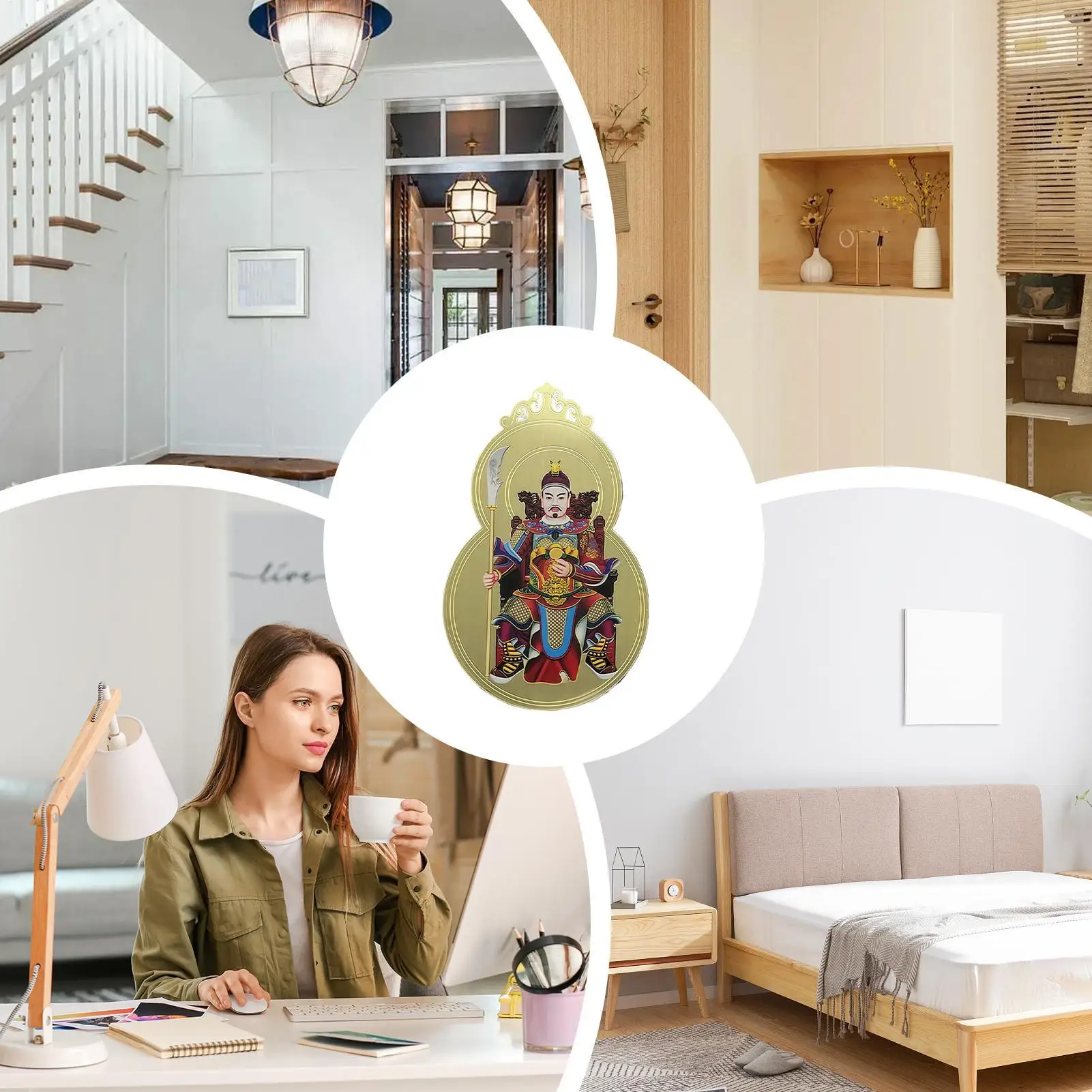 بطاقة تاي سوي الثقافة التقليدية بطاقة تاي سوي 2026 جلب الحظ السعيد المعدني رمز الازدهار لغرفة النوم على الطاولة