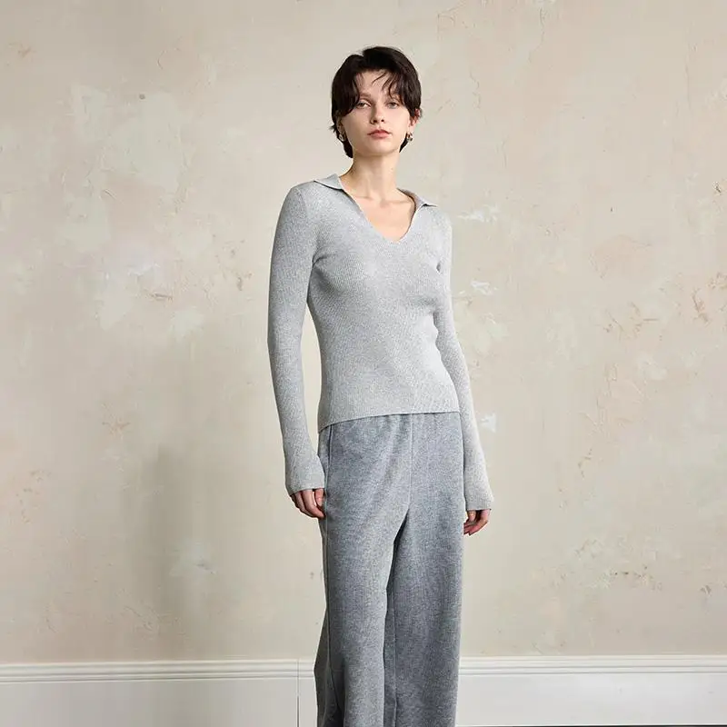 

Sweet Tea Home Large U-Ne Knitted Sweater Cotton Camere Slim Fit Base irt Commute Sle Regular Sve Long Length