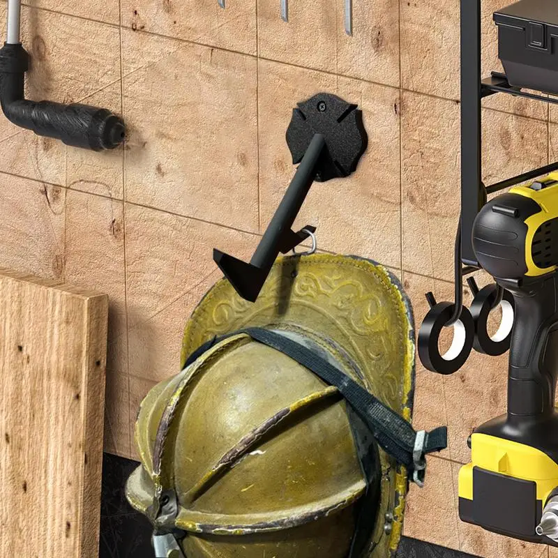 

Wall Mount Helmet Hook Lightweight Garage Storage For Helmet Fire Fighter Hat Display Hanger For Jacket Hats
