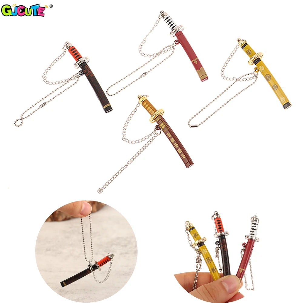 1Pcs 1/12 Dollhouse Simulation Japanese Sword Mini Samurai Swords Knife Model Doll House Decor Accessories Kid Pretend Play Toys