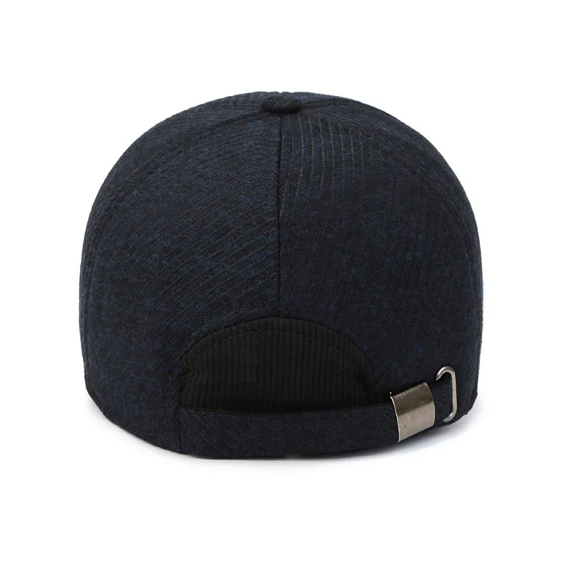 Winter Fleece-Lined Baseball Cap for Men Ear Protection Duckbill Hat Warm Outdoor Cold-Resistant Middle-Aged And Elderly