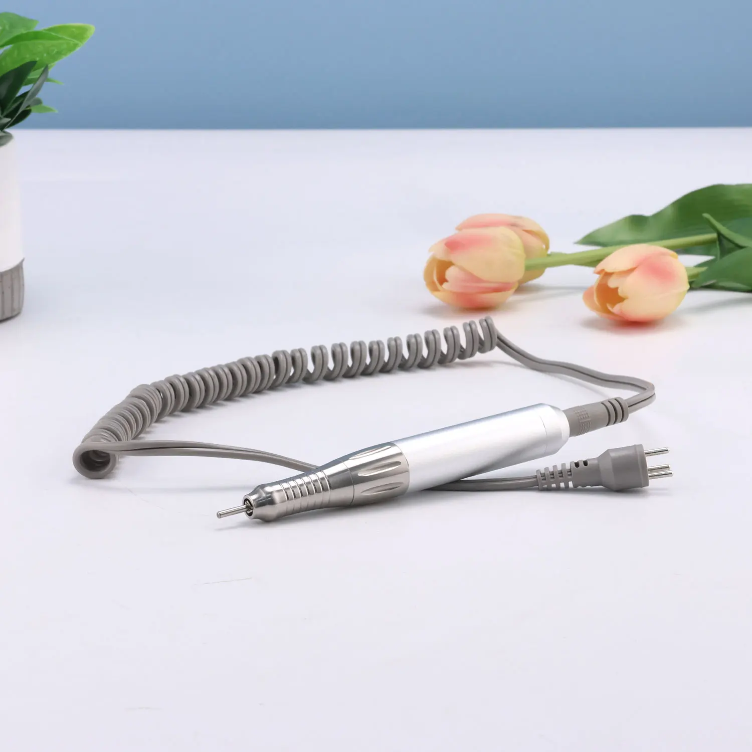 24V Coreless Hanlde for UP200 Nail Drill Machine Accessories Coreless Handpiece Drilling Pen with 2 Connector Wires 