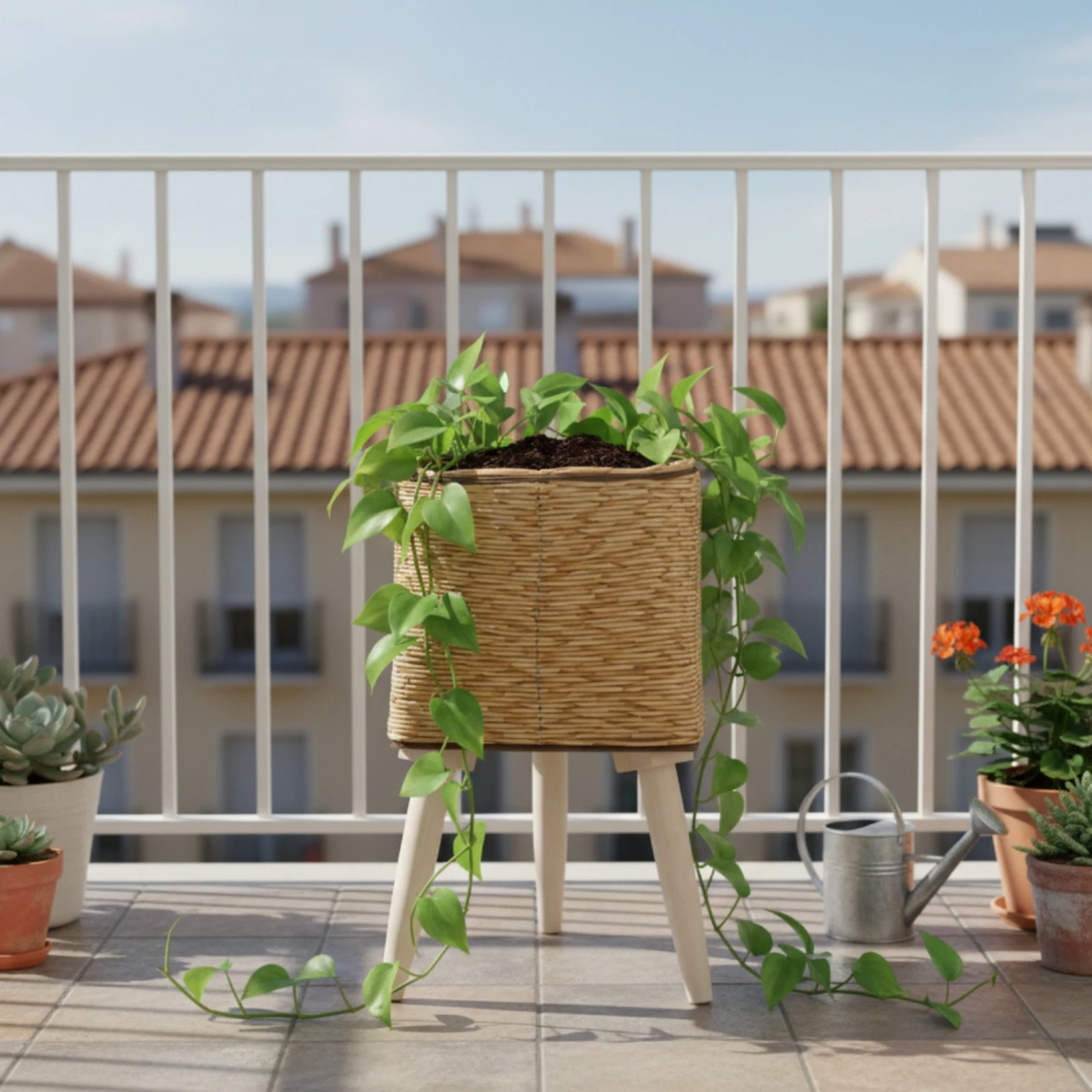 Rattan-Blumentopf Dreieckiger  – Rattan Plant Basket Bewertung und Preis