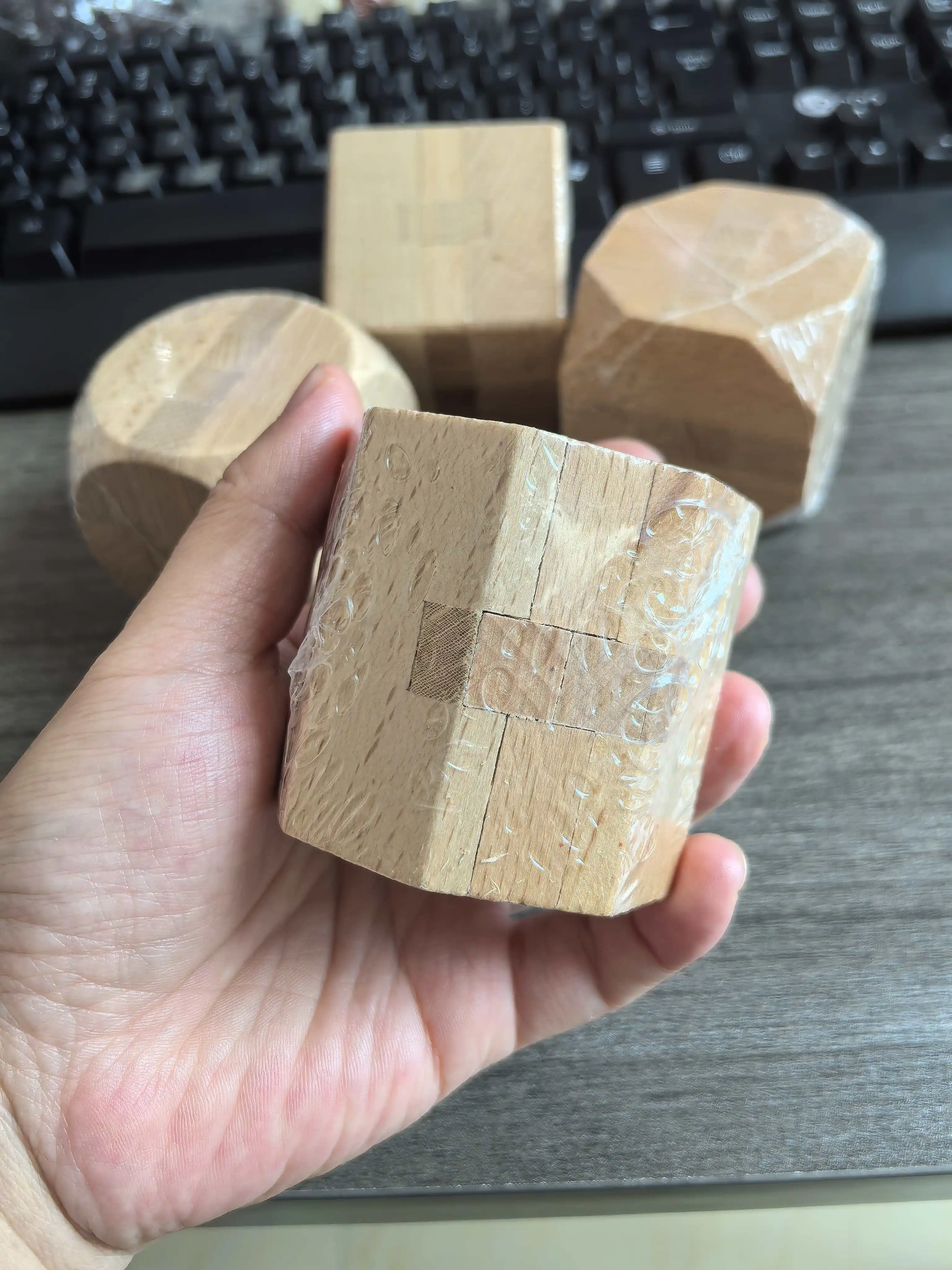 أطفال الدماغ دعابة لغز مكعب تجميع خشبي وتفكيك فتح المتشابكة الذكاء اختبار المنطق التحدي ألعاب تعليمية