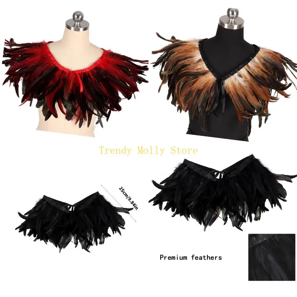 

N5KB Портативная накидка на плечо с перьями, мастерство премиум-класса для торжественного вечера