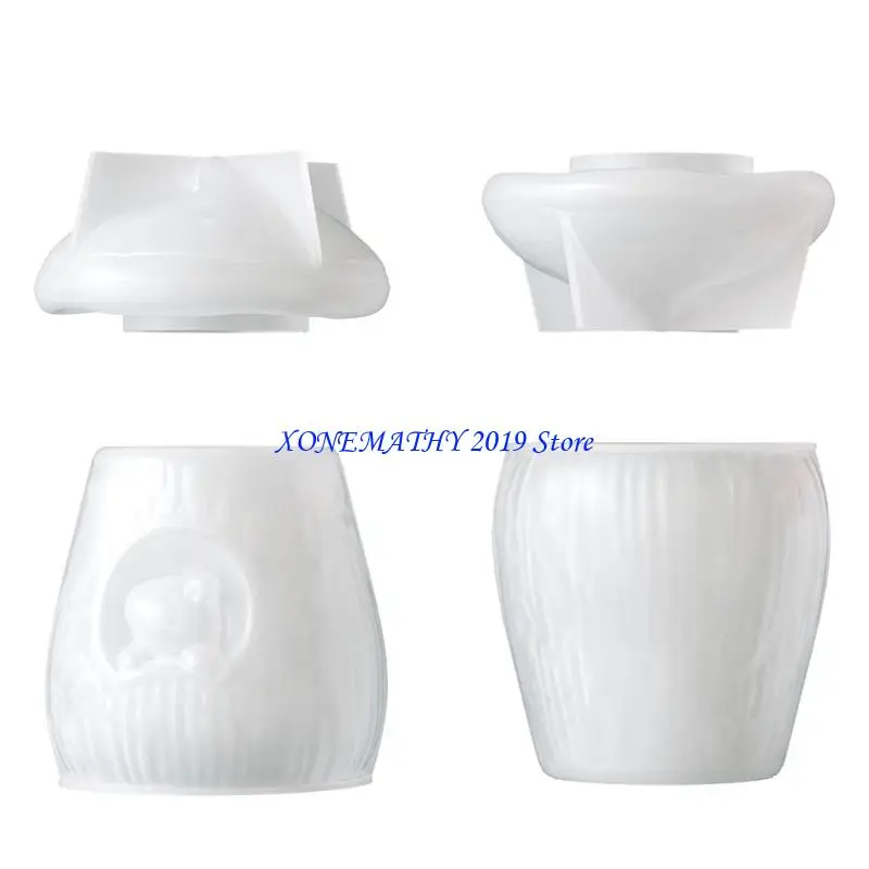 F42F Smooth Interior Silicone Holder Mold for Glossy Finished Storage Jars Perfect Jewelry Holders and Displays
