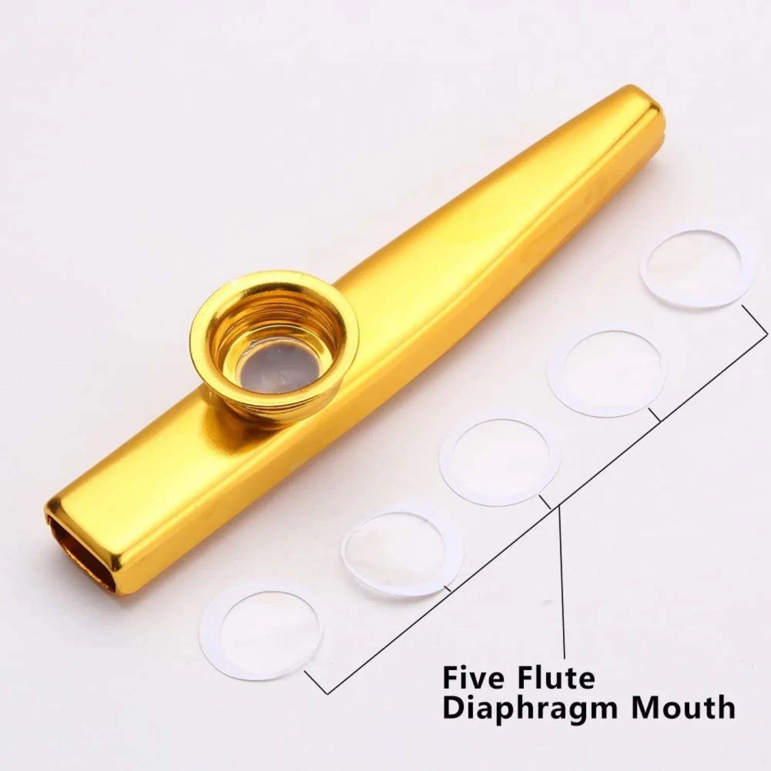 Metal Kazoo Musical Instruments Flutes Diaphragm Mouth Kazoos Musical Instruments Good Companion for Guitar