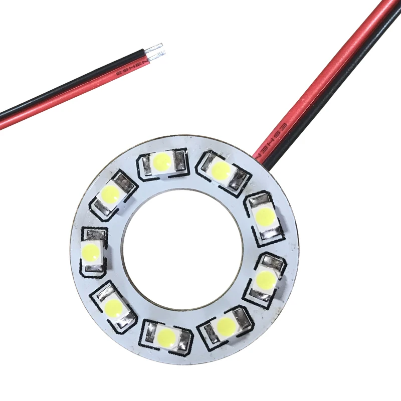 1PCS  White blue yellow red Green 30mm-160mm 3W Angel Eyes Ring Round Car SMD Light Lamp Bulb Headlight  DC9-14V