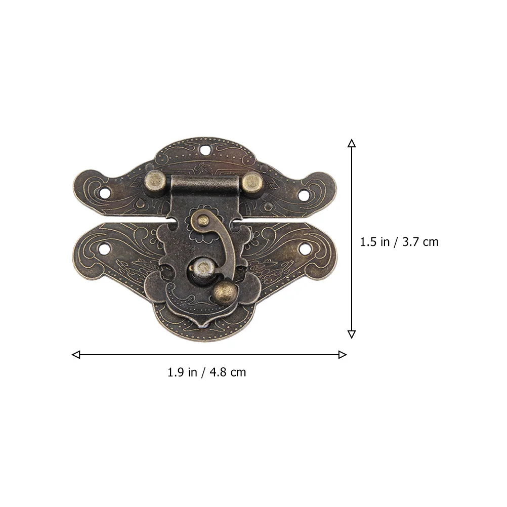 Juego de 10 hebillas Retro de aleación de Zinc para joyero, pestillo de caja de madera, Hardware de gabinete, cierre resistente de repuesto