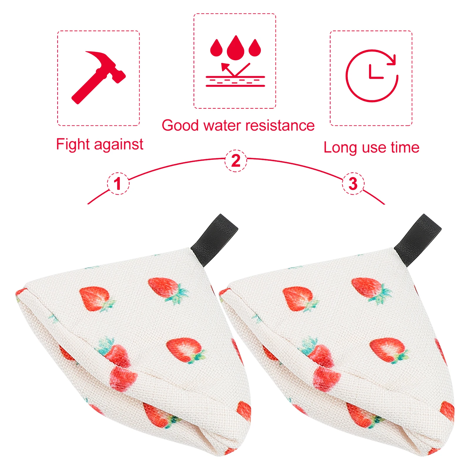 

2 Pcs Pot Cap Gloves Handle Cover Kitchen Double Hat Lid Protector for Cooking Polyester Oven Accessories