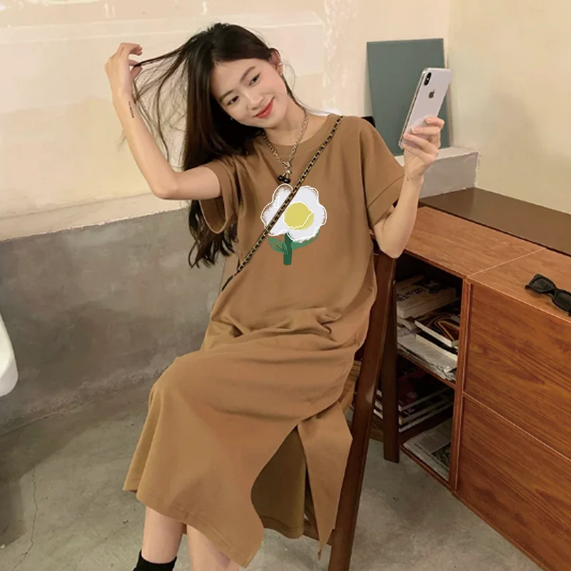 Summer Clothing For Older Women - Zomer oversized dames grijze maxi-jurk Daisy